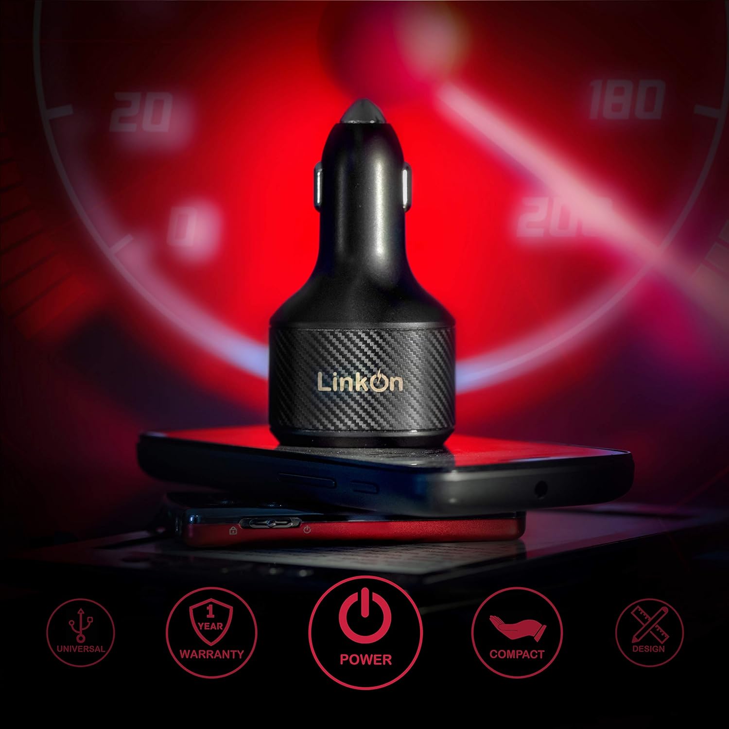 LinkOn 112.5W USB-C Car Charger with 90W PD3.0 PPS and 18W QC3.0 ports Compatible with MacBook Dell HP Lenovo Samsung Huawei FCP SCP Apple iPhone iPad - Image 3