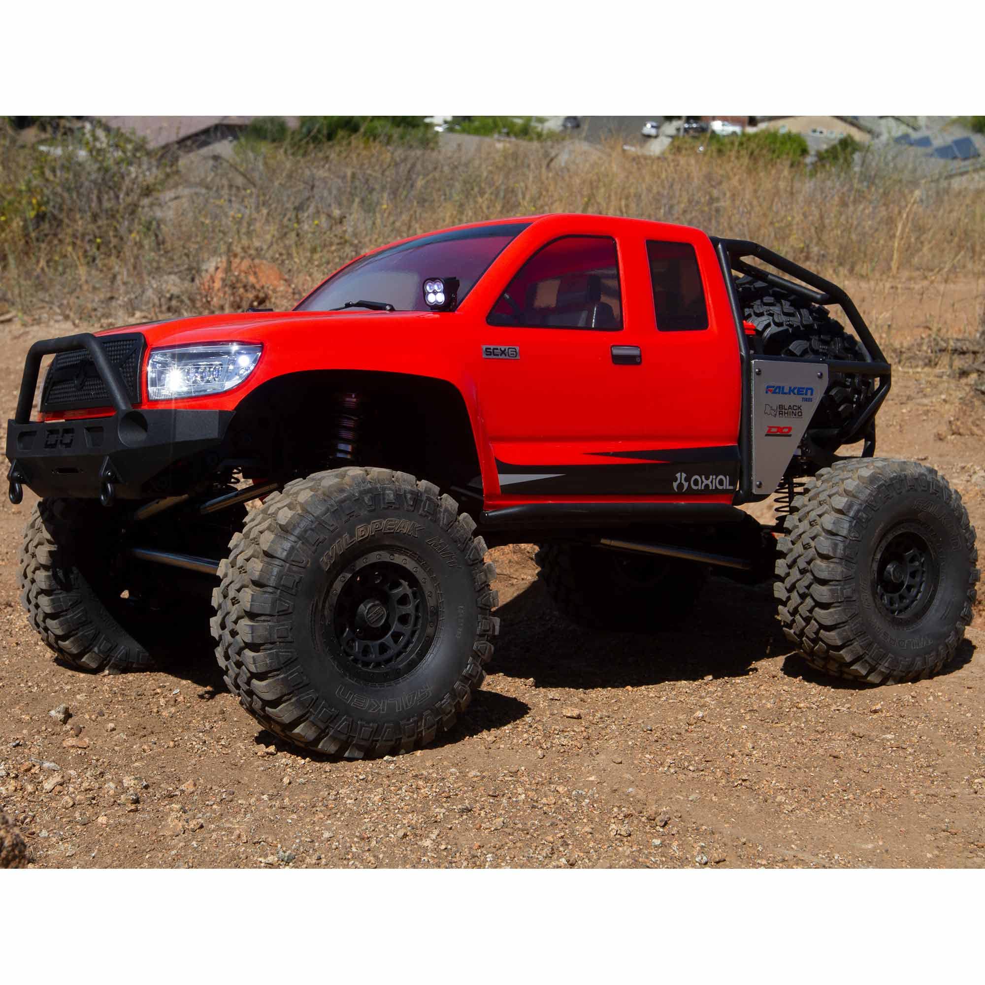 Axial RC Crawler 1/6 SCX6 Trail Honcho 4WD RTR (Transmitter and Receiver Included, Battery and Charger Not Included), Red, AXI05001T1, Trucks Electric