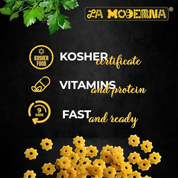 LA MODERNA, STAR ESTRELLA PASTA, 7 OZ (PACK OF 1) | ENRICHED DURUM WHEAT SEMOLINA | KOSHER, NON-GMO, IRON & VITAMIN-FORTIFIED | FUN SHAPES FOR SOUPS & KIDS’ MEALS