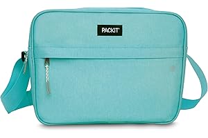 PackIt Freezable Zuma Can Cooler, Built with EcoFreeze Technology, Collapsible, Reusable, Zip Closure with Adjustable Shoulder Strap, Fits 15, 12 Oz Cans