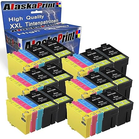 Alaska 30 Druckerpatronen Komp. Für Epson 27Xl 27 XL T27XL Multipack für Workforce WF 3620 3640 7610 7620 7110 WF3620 WF3640 