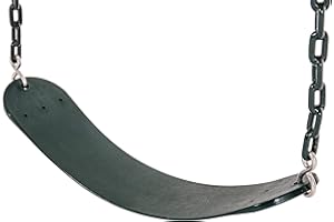 JACK AND JUNE Jack & June Green Belt Playset Swing with 80” Chains Made for 5’ and 6’ Deck Height