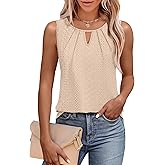 WIHOLL Womens Tank Tops Loose Fit Casual Sleeveless Tops Keyhole Neck Trendy Summer Tops Flowy Clothes Outfits 2026