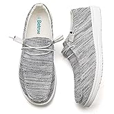 Betrue Women's Lightweight Boat Shoes, Casual Loafers, Slip On Deck Shoes, Breathable Canvas Sneakers