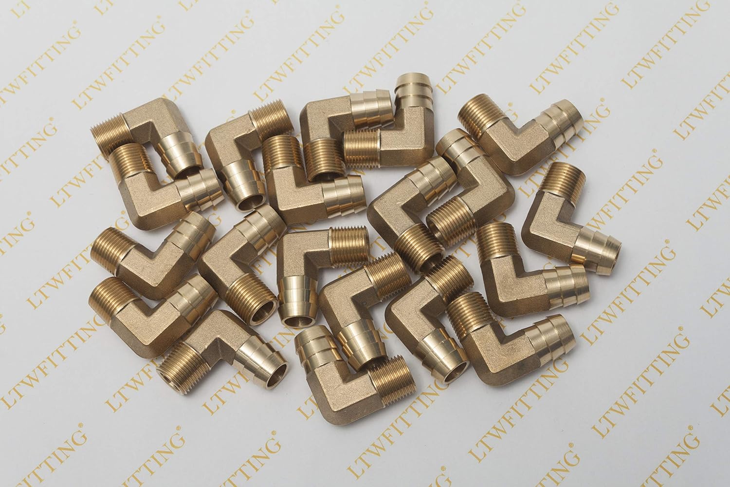 LTWFITTING 90 Deg Elbow Brass Barb Fitting 3/8-Inch Male BSPT x 16mm ID Hose(Pack of 25), 16mm ID Hose x 3/8" Male BSPT - Image 3