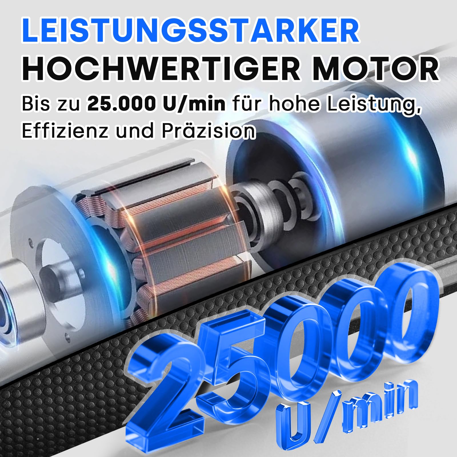 Enventor 4V Mini Multifunktionswerkzeug Akku, Rotationswerkzeug-Set, 5 Variable Geschwindigkeiten, 5000-25000 RPM, 104-tlg Zubehör zum Schnitzen, Schleifen, Polieren, Schneiden, Bohren 3