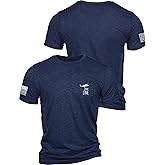 Nine Line Core Dropline Logo Men's Patriotic T-Shirt, American Flag Graphic, Veteran Owned Freedom Apparel, Made in USA