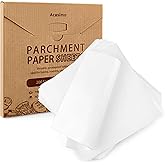 200PCS Parchment Paper Sheets, 9x9in, Squares Baking Paper for Baking, Air Fryer, Steaming, Grilling, Roasting, Wrapping, Precut Non-Stick Square Pan Liners, Oven Paper for Bread (White, 9x9 in)