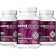 NERVE RENEW Advanced Nerve Support - 300mg Stabilized R-Alpha Lipoic Acid, Vitamin B Complex, Benfotiamine, Herbs for Fast-Acting Support - 3 Pack