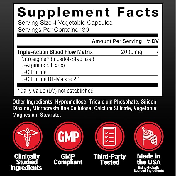 FORCE FACTOR NITRIC OXIDE BOOSTER, FAST-ACTING FORMULA WITH L-ARGININE, BOOSTS NITRIC OXIDE LEVELS, MAXIMIZE MUSCLE PUMPS, ENHANCE ENDURANCE, IMPROVE CIRCULATION, 120 CAPSULES