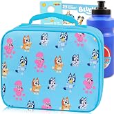 Bluey Lunchbox for Toddler Girls Bundle w/Insulated Lunch Bag + More | Soft Bluey Lunch Box Plus Water Bottle, Stickers, More - Bluey School Supplies