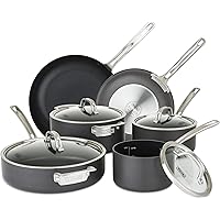 Viking Culinary Hard Anodized Nonstick Cookware Set, 10 Piece, Dishwasher, Oven Safe, Works on All Cooktops including Inducti