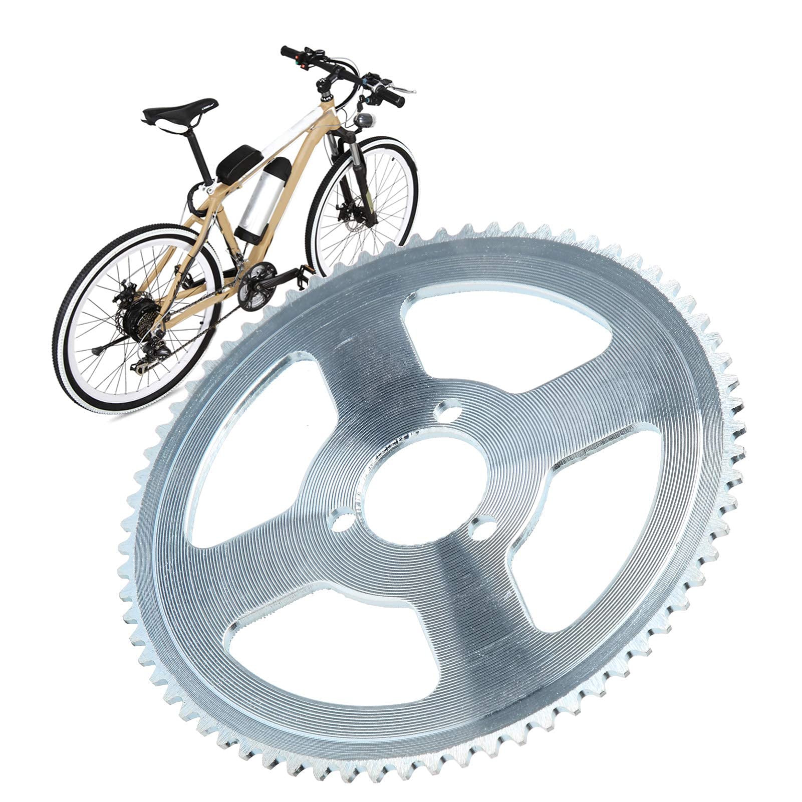 Alomejor Bike Crankset Sprocket 25H 70 Teeth 29mm Mountain Bike Bottom Bracket Mini Moto ATV Replacement Part