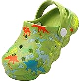 OWIF Toddler Clogs Boys Girls Kids Dinosaur Garden Shoes Slip on Sandals Slides Water Summer Shoes for Outdoor Beach Pool