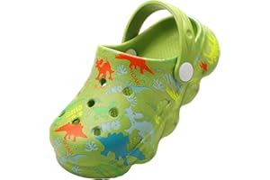 OWIF Toddler Clogs Boys Girls Kids Dinosaur Garden Shoes Slip on Sandals Slides Water Summer Shoes for Outdoor Beach Pool