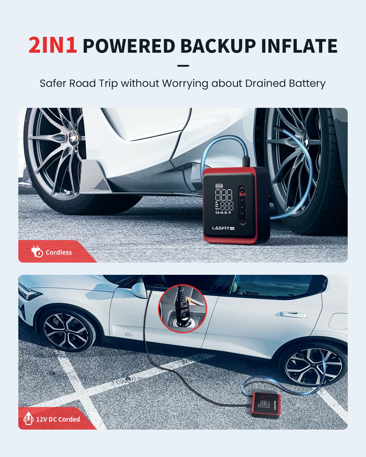 Mua [2024 Upgraded] LASFIT Car Tire Inflator Portable Air Compressor ...
