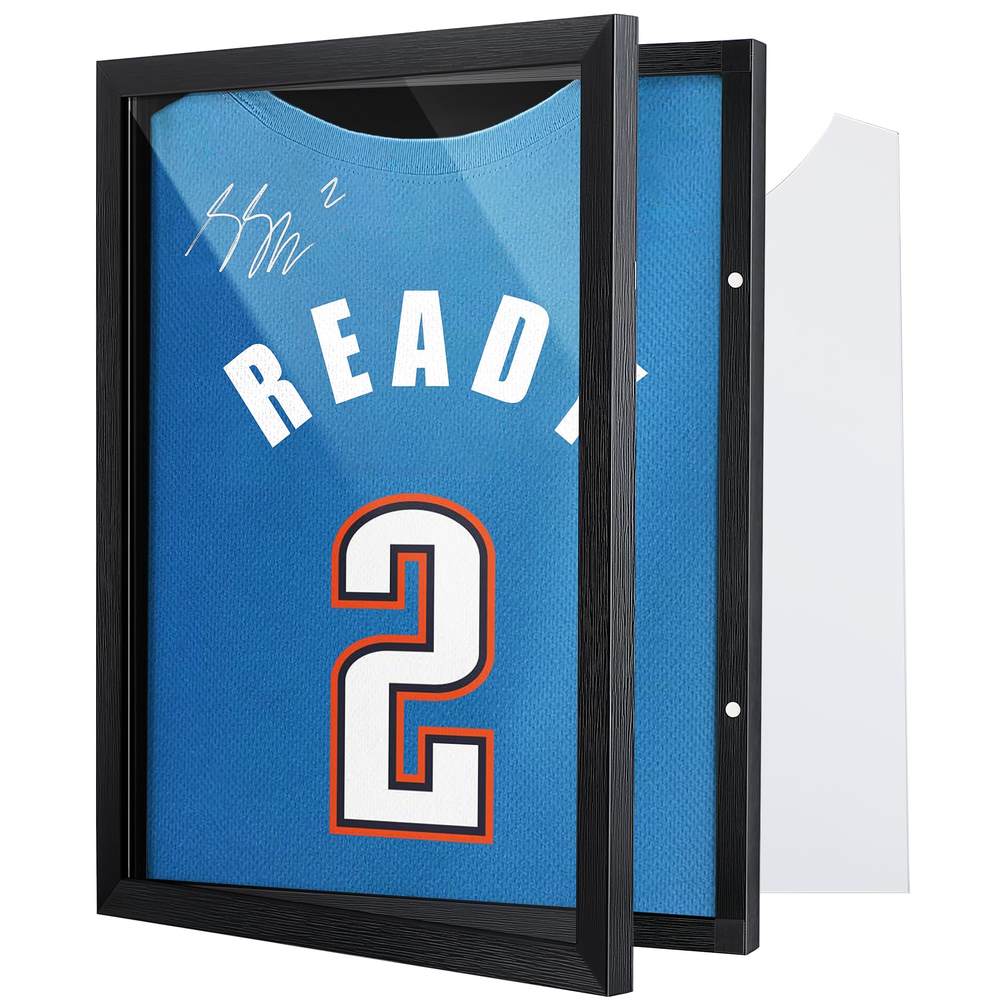Photo 1 of 1 Pack T Shirt Display Frame, Bigger 18" x 14" Shadow Box Black T Shirt Frame with 98% UV Protection Acrylic, 1" Depth of Usable Space Shadow Box, Display Case for Shirts, Jerseys, Memorabilia