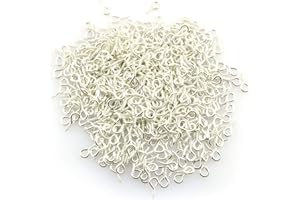 Tegg Screw Eye Pin 500PCS Silver Mini Eye Hooks Bail Peg Sets for DIY Jewelry Making 5x10mm