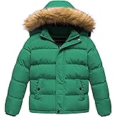 CREATMO US Boy's Water Resistant Winter Coats Warm Fleece Lined Outwear Windbreaker Ski Jacket