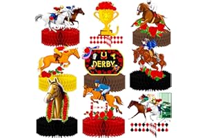 umoni 14pcs Derby Horsing Honeycomb Centerpieces Derby Horse Decorations Horse Racing Game Party Supplies Derby Party Table Decoration for Derby Day Festival Decor