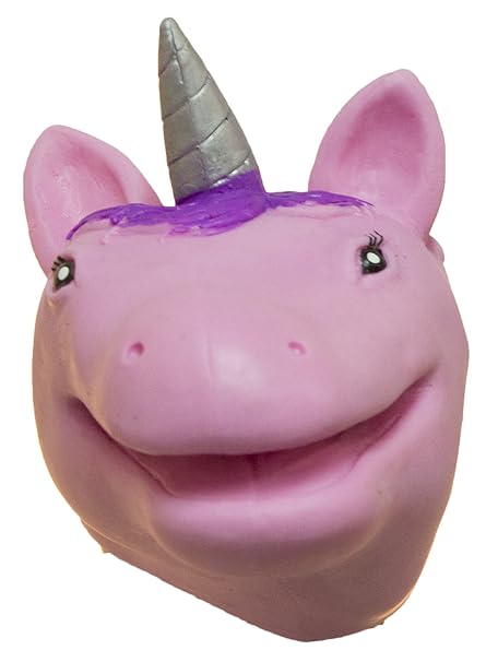 rubber unicorn hand puppet