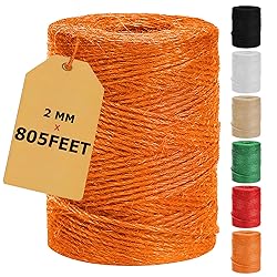 Vanhench 805FT Orange Twine String, Colored Natural