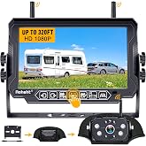 RV Backup Camera Wireless Strong Signal: HD 1080P 7'' Touch Key Recording Monitor Rear View System for Trailers/Trucks/5th Wheel 4 Channels Easy Setup Plug and Play for Furrion Pre-Wired Mount R9