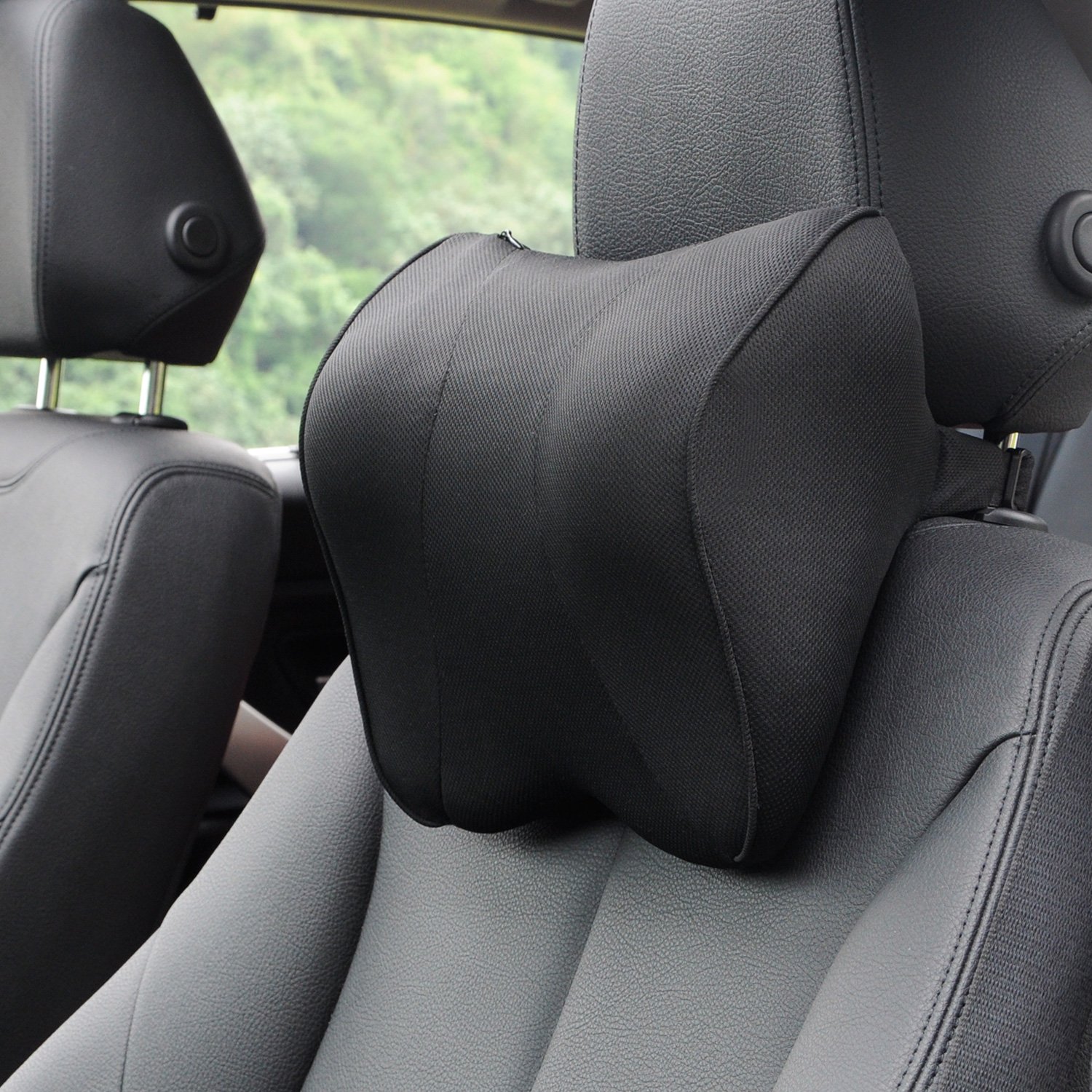 Dreamer Car High Density Memory Foam Car Seat Head Pillow and Neck Pillow,Black