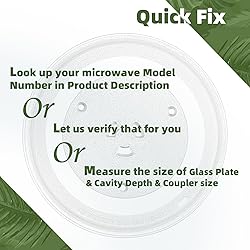 Gemroom 11.25" Microwave Glass Plate Replacement