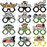 Jenaai 48 Pcs American Football Paper Eyeglasses Football Party Supplies Championship Decoration Gameday Photo Props Sports Party Favors for Rugby Sports Birthday Baby Shower