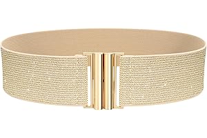 WHIPPY Wide Elastic Stretchy Belts for Women - Trimmer Stretch Waistband Retro Waist Belt