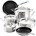 Hestan - ProBond Collection - Professional Clad Stainless Steel TITUM Nonstick Cookware Set, Induction Cooktop Compatible, Made without PFOAs (10-Piece)