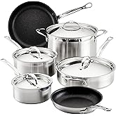 Hestan ProBond Forged TITUM - Professional Clad Stainless Steel, Nonstick, 10-Piece Cookware Set, Induction Compatible, Made without PFOAs