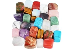 mookaitedecor 1lb Tumbled Stones Polished Crystals Healing, Reiki, Chakra & Wicca,Mixed Stones
