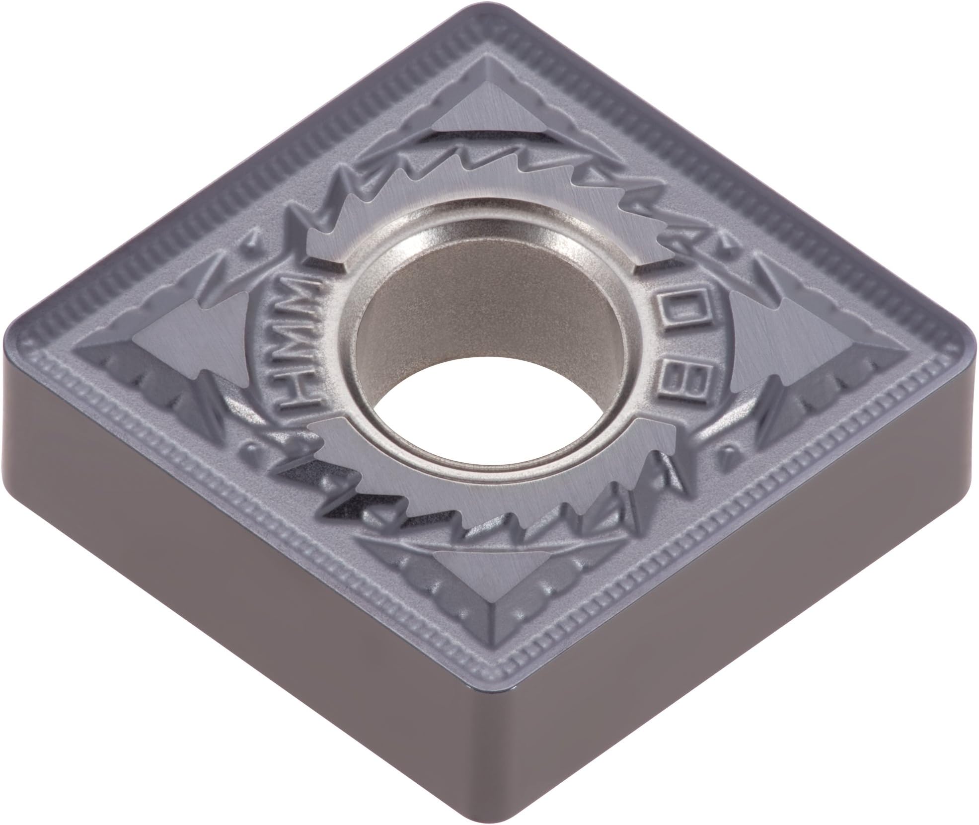 Tungaloy America CNMG 432 HMM AH905 Carbide Negative Insert, Premium-Tec PVD, 80-Degree Rhombic, AH905 Grade for High Temperature Alloys, Corner Radius 0.031", Negative Chipbreaker for Semi-Finishing