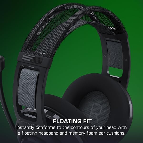 TURTLE BEACH ATLAS 200 WIRED MULTIPLATFORM GAMING HEADSET FOR XBOX, PLAYSTATION, PC W/ 3.5MM WIRED CONNECTION – 50MM NANOCLEAR DRIVERS, FLIP-TO-MUTE MIC, MEMORY FOAM CUSHIONS – BLACK