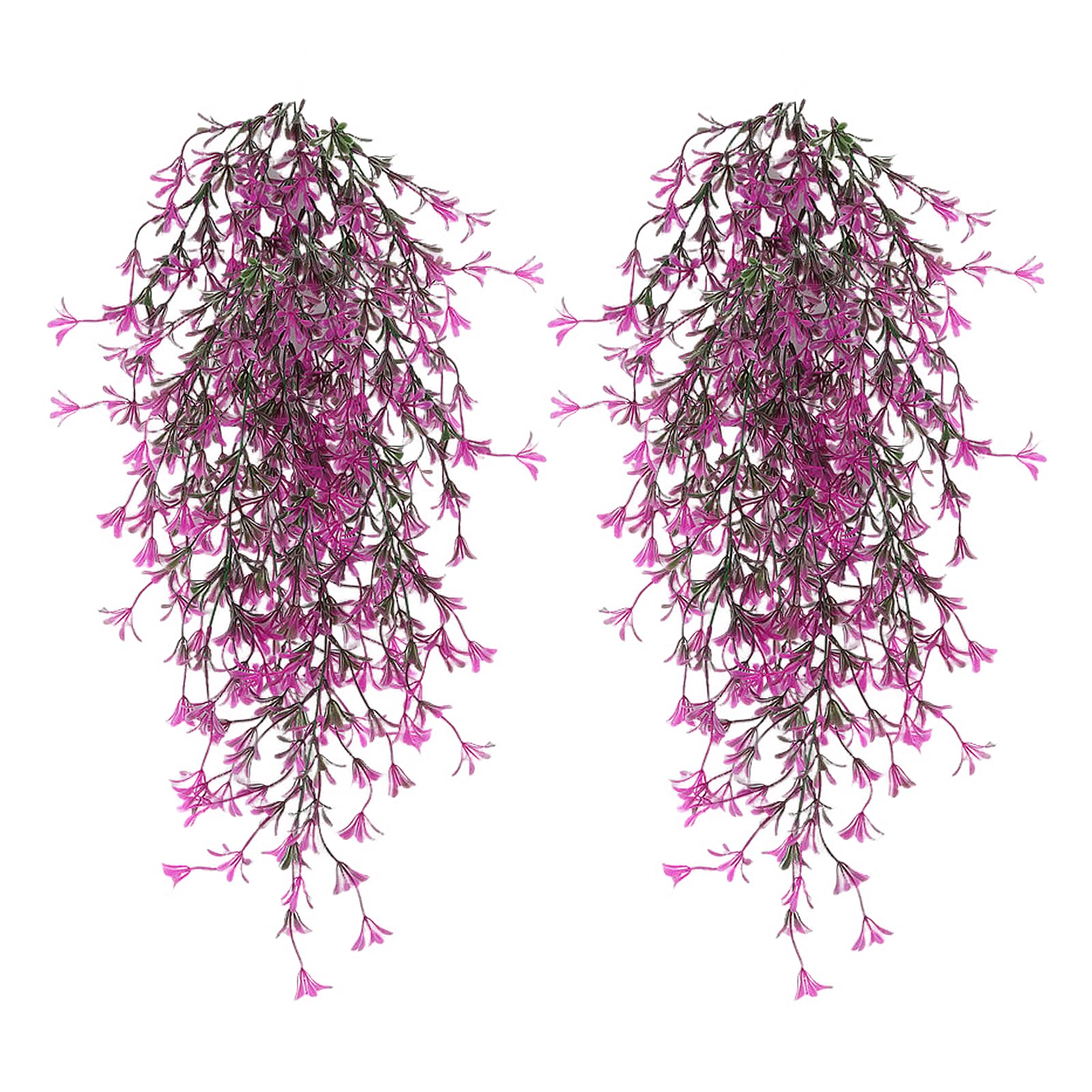 2Pcs Artificial Hanging Plants Artificial Plants Indoor Hanging Fake Plants Trailing Artificial Plants Fake Ivy Leaves Decoration for Indoor Outdoors Fake Hanging Plants for Kitchen Garden Living Room