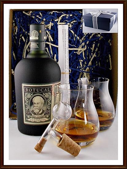 Geschenk Ron Botucal Reserva Exclusiva + Flaschenportionierer + 2 Original Glencairn Gläser kostenlose Lieferung