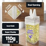 Hemway Glitter Shaker Sand Gold 110g Super Chunky Craft Glitter for Resin view 2