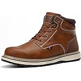 ARRIGO BELLO Mens Winter Boots Snow Casual Booties Warm Fur Mesh Lined Ankle Outdoor Lightweight Non-Slip Trekking Walking Leather Shoes