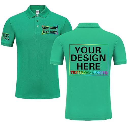 Custom Polo Shirt Design Your Own Text Logo Photo Name