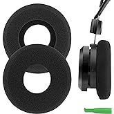 Geekria Comfort Foam Replacement Ear Pads for GRADO SR60, SR80, SR125, SR225, M1, M2 Headphones Ear Cushions, Repair Parts with Video Guide (Black)