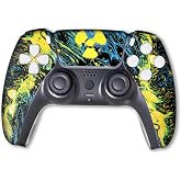 BABY CUDDLE BOX Radioactive Custom PS-5 Controller Wireless compatible with Play-Station 5 Console by BCB Controllers | Proudly Customized in USA with Permanent HYDRO-DIP Printing (NOT JUST A SKIN)