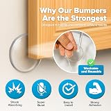STRONGEST HOME Door Stopper Wall Bumpers Set 5 White 3.14" 0.8" Adhesive view 6