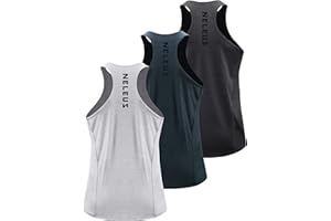 NELEUS Men's 3 Pack Running Tank Top Dry Fit Y-Back Athletic Workout Tank Tops