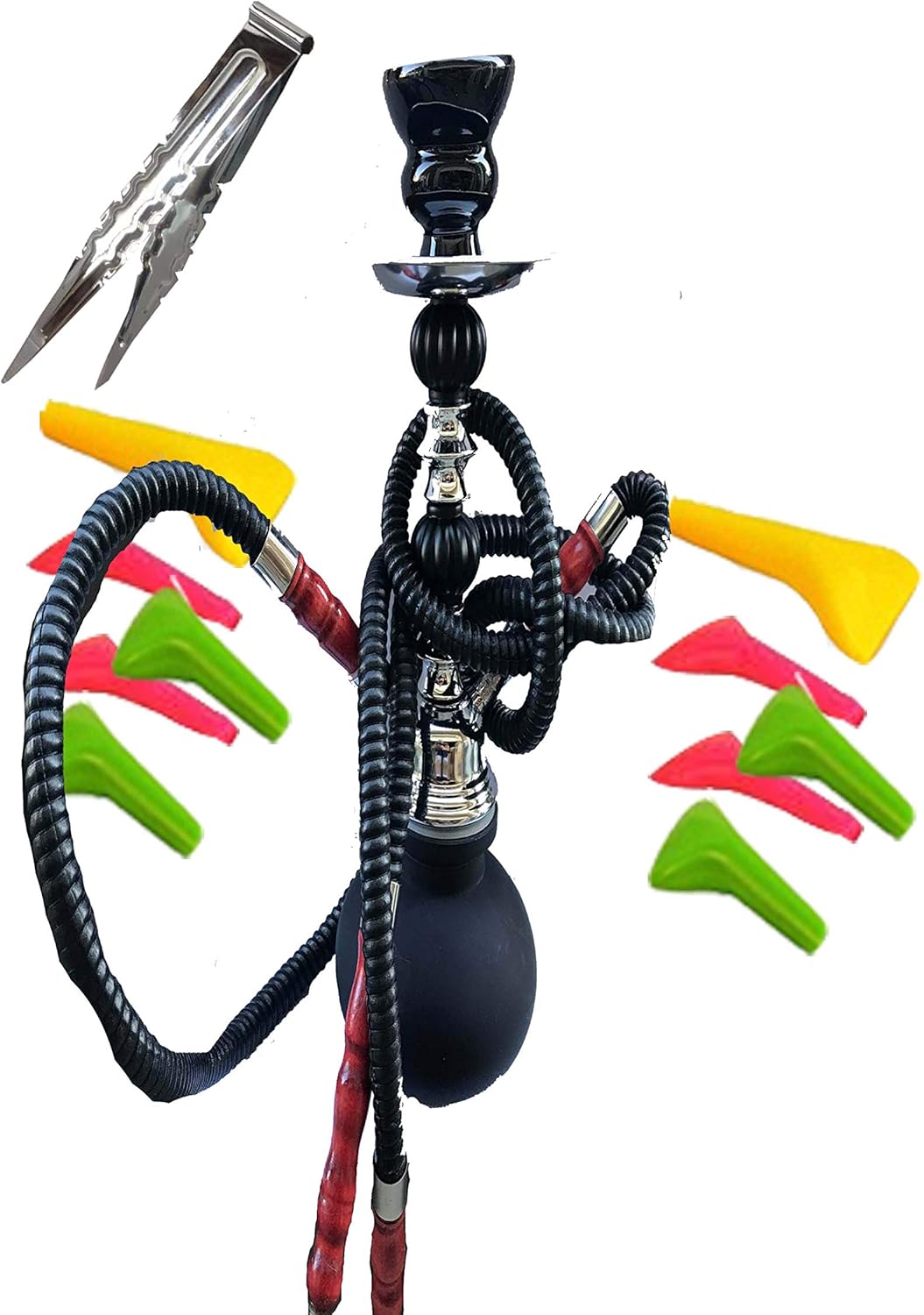 11" Premium 2 Hose Hookah Pumpkin Hookah Glass Vase