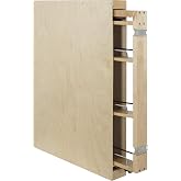 Hardware Resources 3" "No Wiggle Base Cabinet Filler Pullout, White Birch