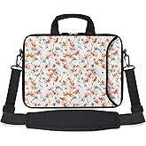 RICHEN 17 inch Laptop Shoulder Bag Carrying Case with Handle Fits 15.6/16/17/17.3/17.4 inch Laptop Notebook (Flowers1, 16-17.3 inch)
