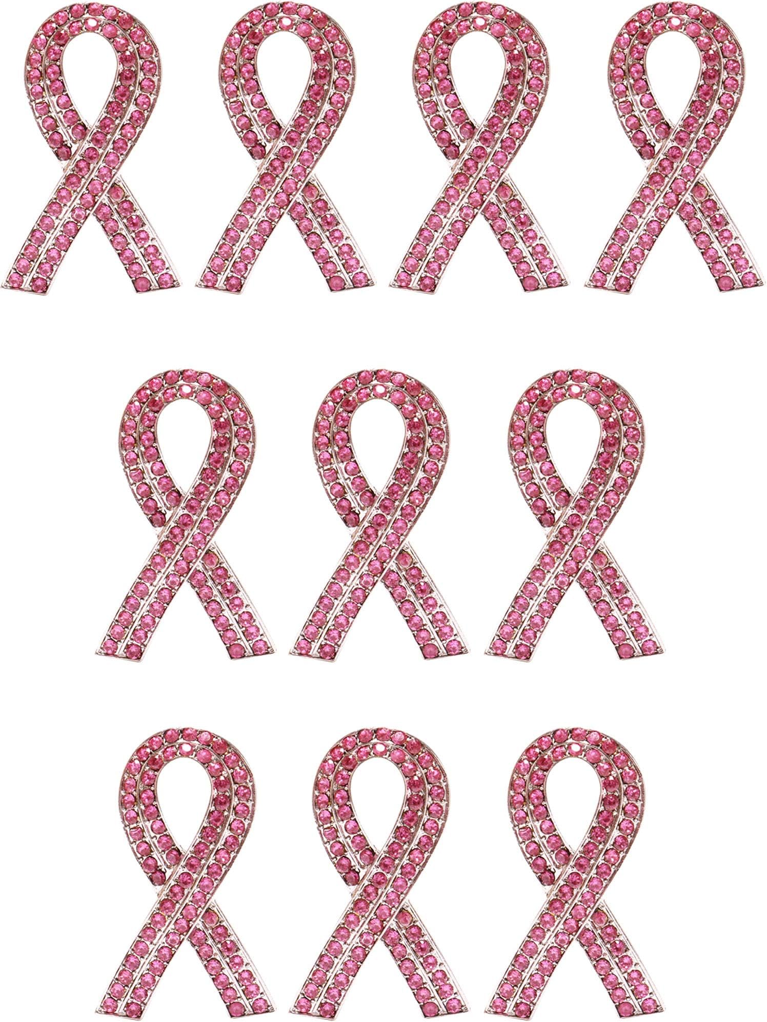 Llxieym Pink Ribbon Pins Breast Cancer Awareness Lapel Pins Official Ribbon Pins
