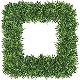 Artgar 20Inch Boxwood Wreath, Spring Wreaths for Front Door, Realistic Green Square Boxwood Wreath for Year-Round Decor, Artificial Summer Wreaths for Wedding Farmhouse Indoor/Outdoor Porch Decor